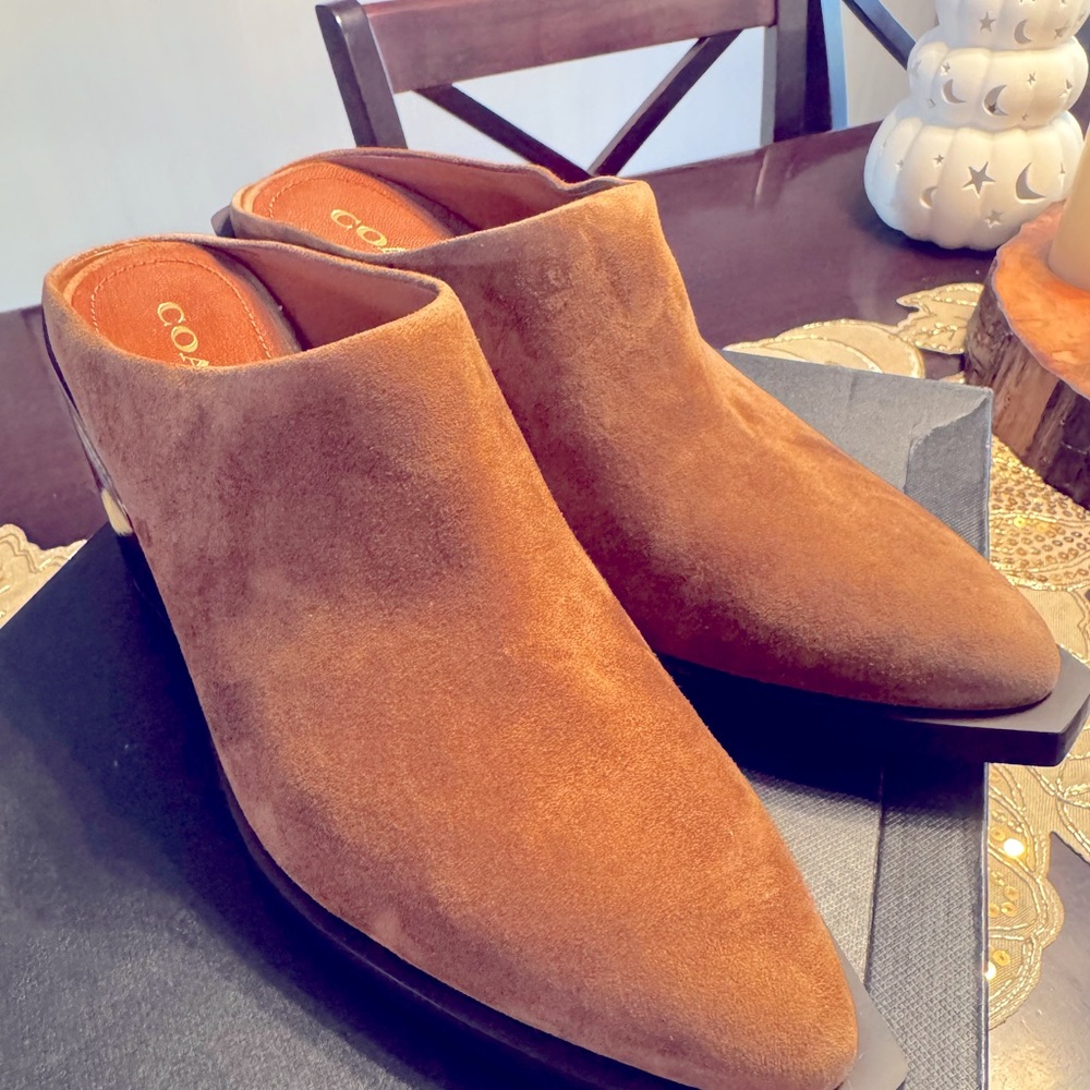 COACH suede leather Paloma Mules